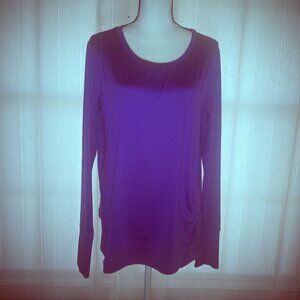 ZENGJO Long Sleeves with Thumb Holes Purple Jersey XL